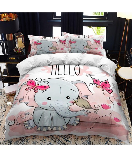 Cartoon elephant duvet cover le des métaux précieux