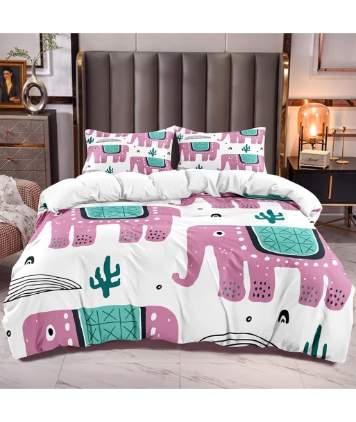 Elephant pattern duvet cover basket pas cher