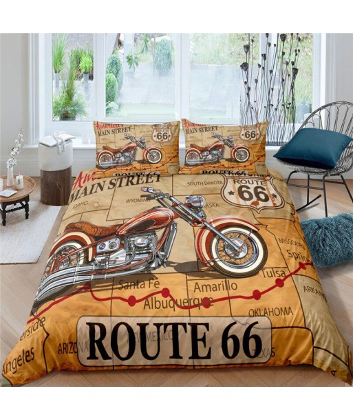 Duvet cover route 66 motorcycle Pour