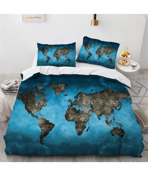 Blue world duvet cover solde