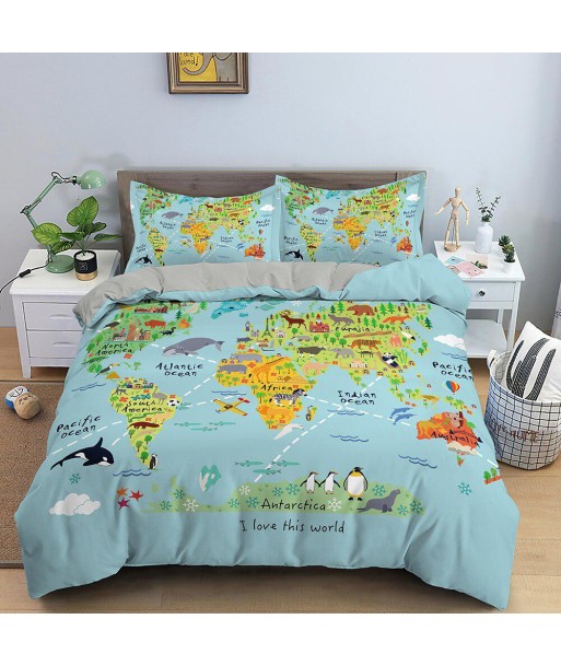 Duvet Cover World School soldes