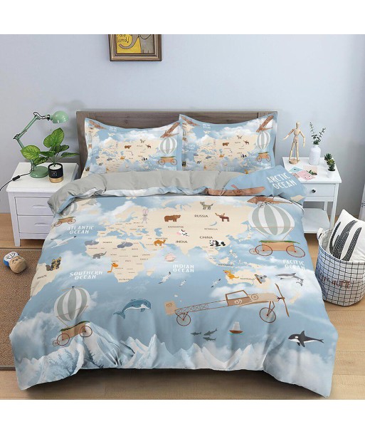 Monde Verne world duvet cover la chaussure