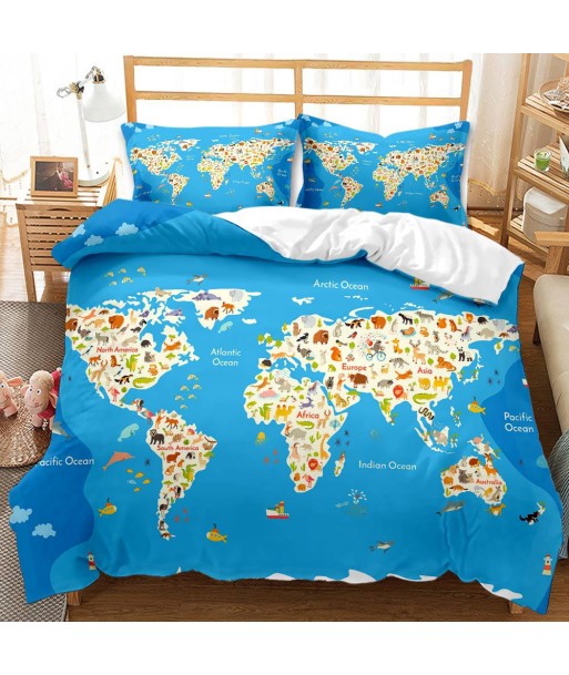 Animated world duvet cover acheter en ligne