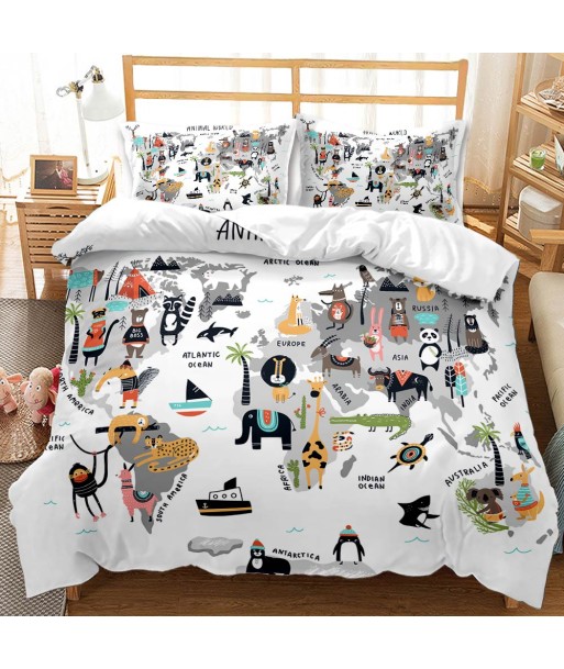 Duvet cover world animals Comparez et commandez 