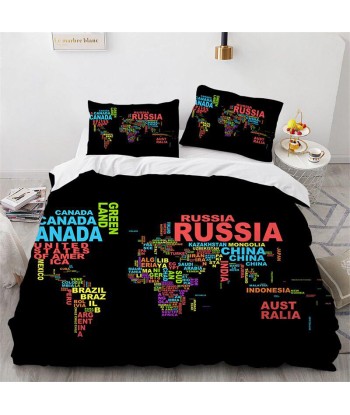 World duvet cover name of countries français