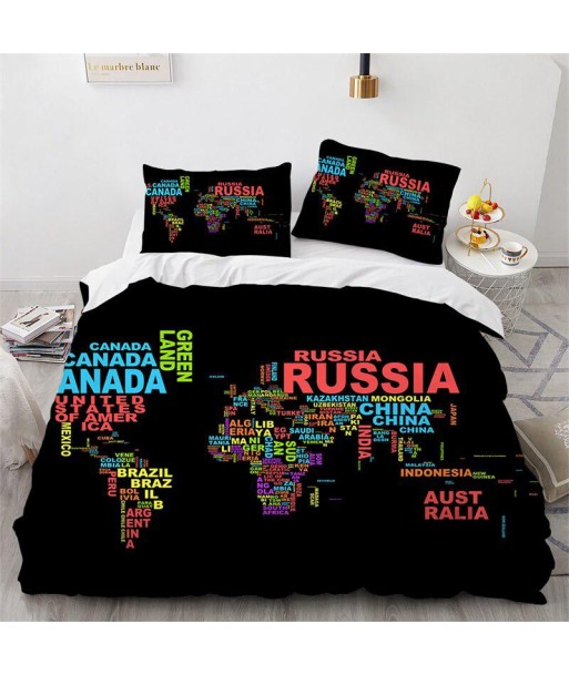 World duvet cover name of countries français