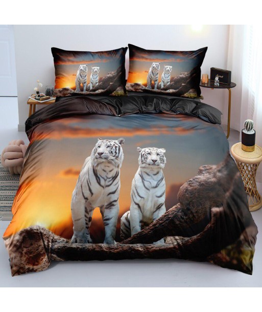 White tiger baby duvet cover brillant des détails fins