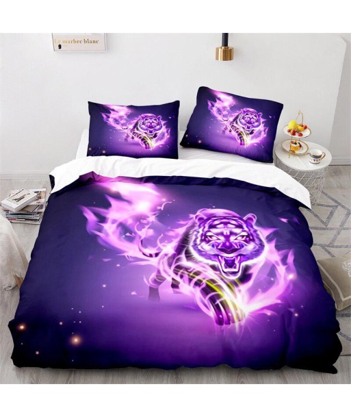 Luminous tiger duvet cover français