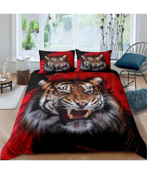 Red tiger duvet cover Pour