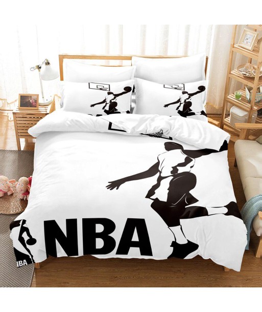 White NBA duvet cover Amélioration de cerveau avec