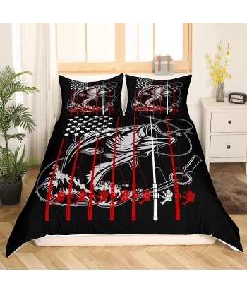 Black fishing duvet cover offre 