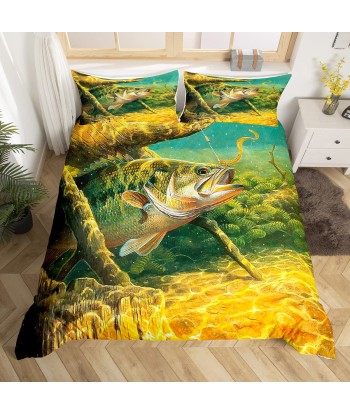 Black-bass fisherman's duvet cover vente chaude votre 