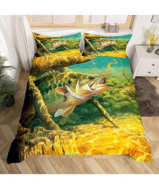 Black-bass fisherman's duvet cover vente chaude votre 