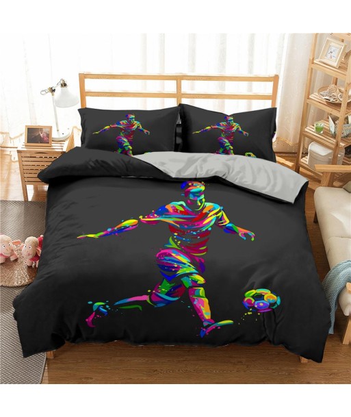 Black football duvet cover est présent 