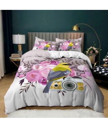 Yellow bird duvet cover acheter