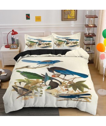 Bird printed duvet cover plus qu'un jeu 