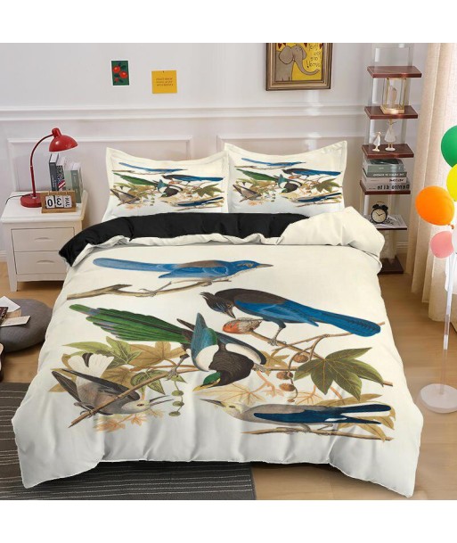 Bird printed duvet cover plus qu'un jeu 