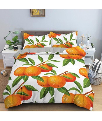 Duvet cover Orange Fruit Leaves l'évolution des habitudes 