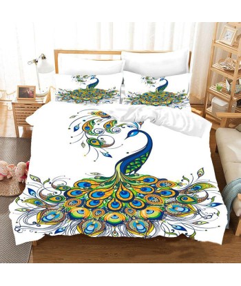 White peacock duvet cover paiement sécurisé