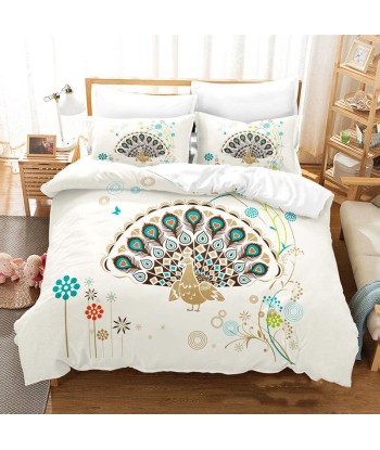 White peacock duvet cover of the Vosges Paris Déstockage Promo