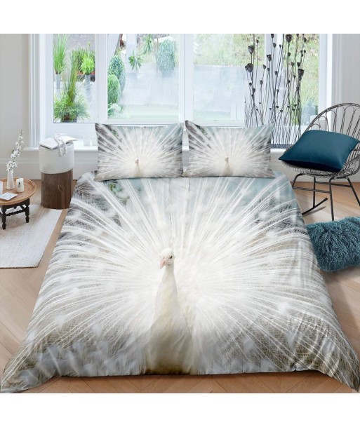 White peacock duvet cover 2024