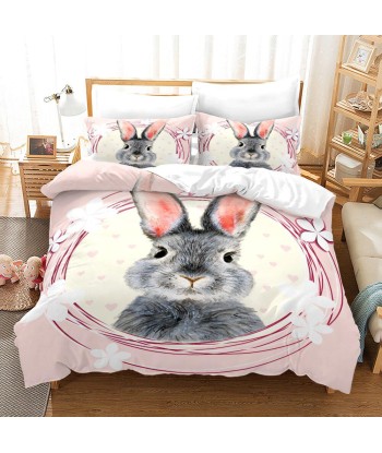 Pink rabbit duvet cover Dans la société mordern