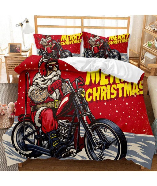 Father Christmas Duvet Cover in motorbikes destockage