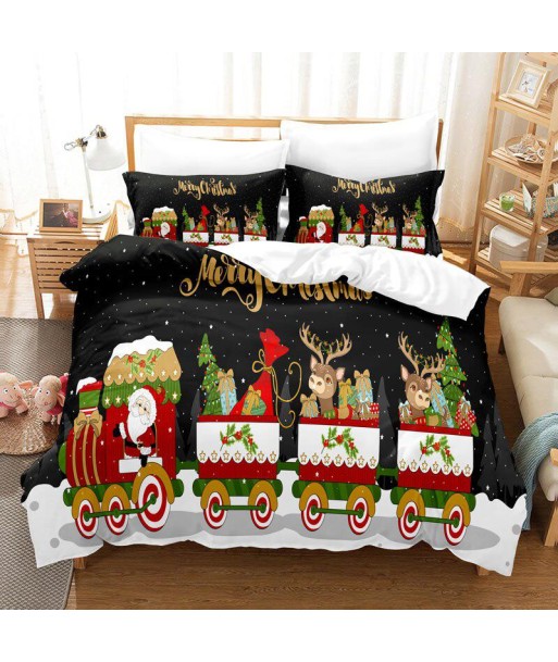 Christmas train duvet cover brillant des détails fins