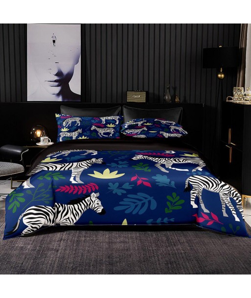 Blue zebra duvet cover pas cher chine