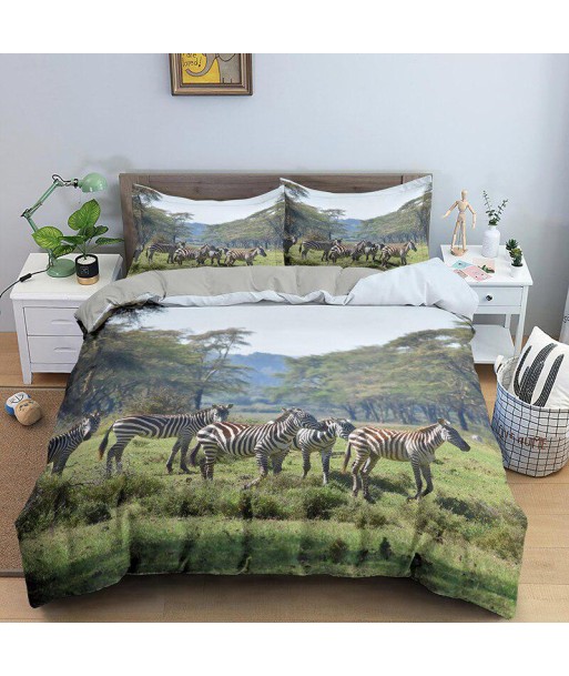 Duvet cover herd of zebras pas cheres