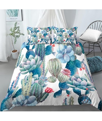 Blue cactus duvet cover Voir les baskets