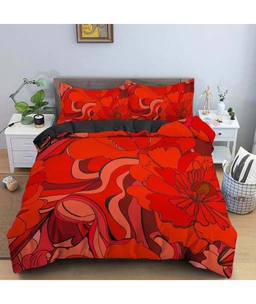 Red cacti duvet cover de l' environnement