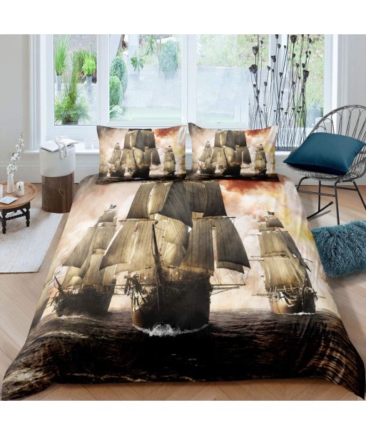 Sailing pirate duvet cover de l' environnement