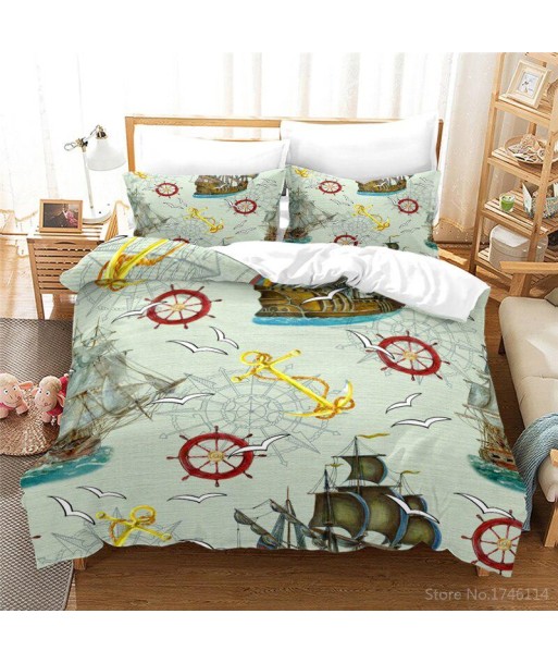 Pirate style duvet cover plus qu'un jeu 