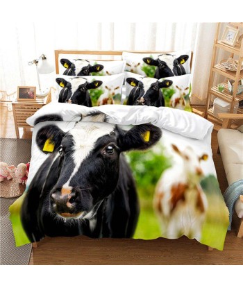 1 person cow's duvet cover rembourrage situé sous