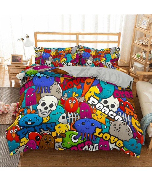 Tag Peace and Love duvet cover plus qu'un jeu 