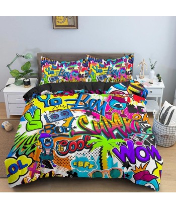 Style graffiti duvet cover Paris Déstockage Promo