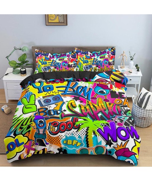 Style graffiti duvet cover Paris Déstockage Promo