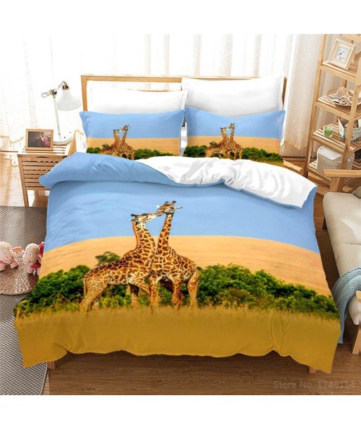 Giraffe Couple Duvet Cover Amélioration de cerveau avec