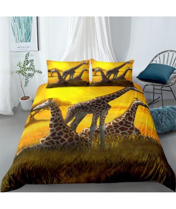 Sun -lying giraffe duvet plus qu'un jeu 