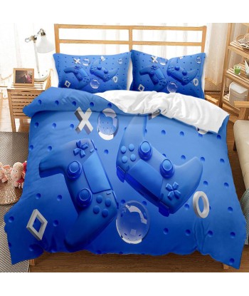 Blue video game duvet cover basket pas cher