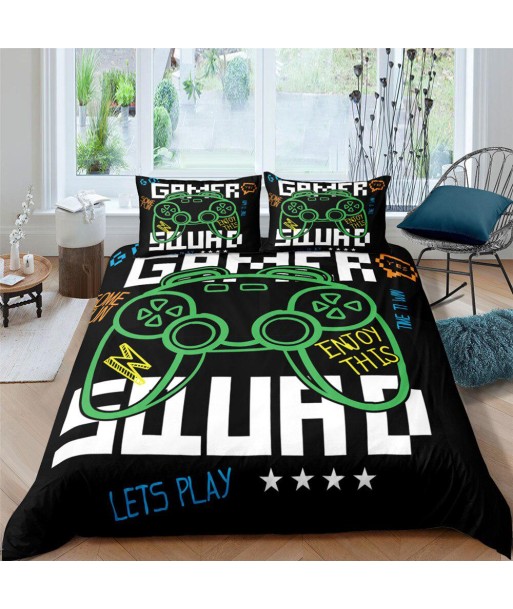 Green video game duvet cover Découvrez la collection