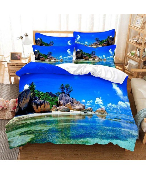 Tropical beach duvet cover basket pas cher