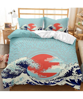 Japanese wave duvet cover pas cher 