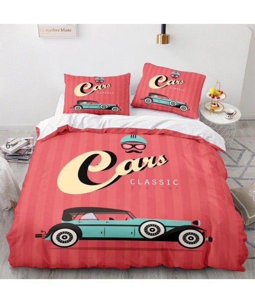 Pink car duvet cover en stock