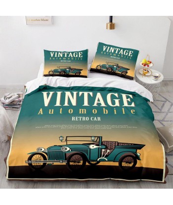 Vintage car duvet cover de technologie