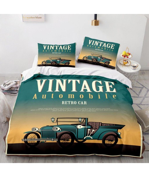 Vintage car duvet cover de technologie