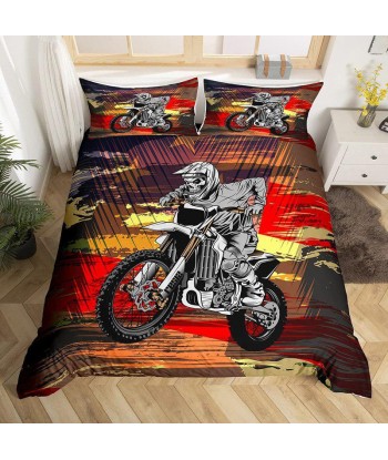 Skeleton motorcycle duvet cover pas chere