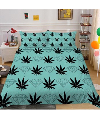 Diamond cannabis duvet cover soldes