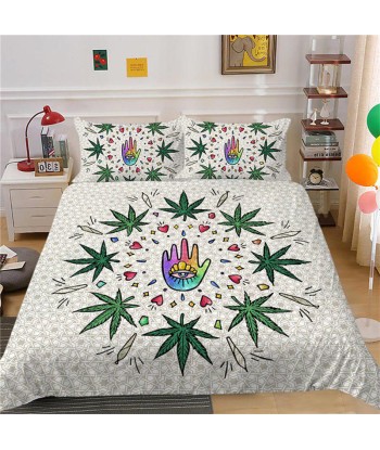 Woodstock cannabis duvet cover destockage